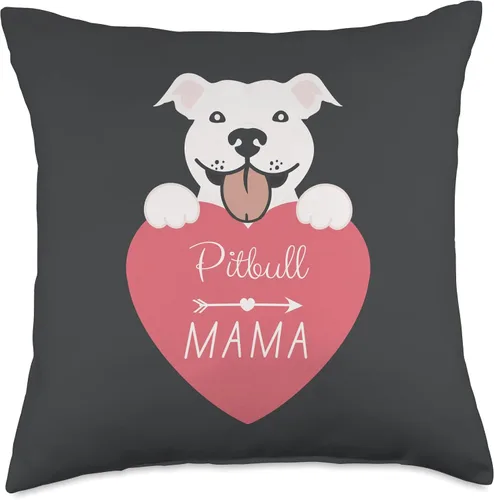 Vista 5 de jovy fits Pitbull Mama Regalos para Pittie, almohada Pit Bull Mom, 16 x 16 pulgadas, multicolor