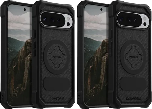 Vista 5 de ROKFORM Funda compatible con Google Pixel 9 Pro XL, serie resistente, cubierta magnética con RokLock, armadura probada contra caídas (negro)