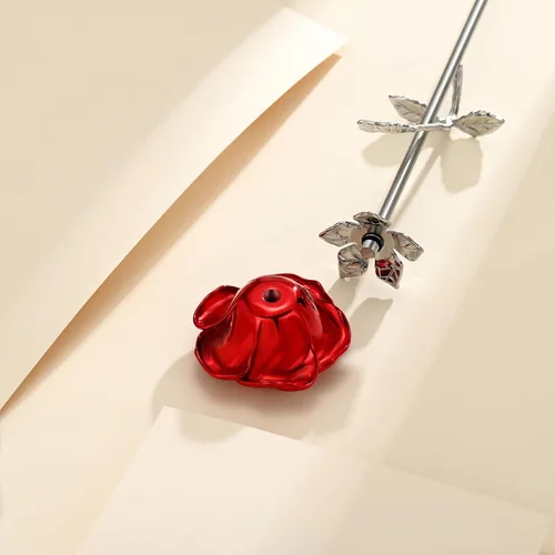 Vista 6 de Urna de cremación de flores de rosa para cenizas, humanos, adultos, mujeres, hombres, de acero inoxidable, mini urnas decorativas para cenizas