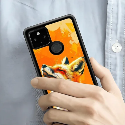 Vista 559 de Compatible con Google Pixel 4A 5G Mobile Case Creative Acrylic Panel trasero Silicona Protección Grip especialmente diseñado para Google Pixel 4A 5G