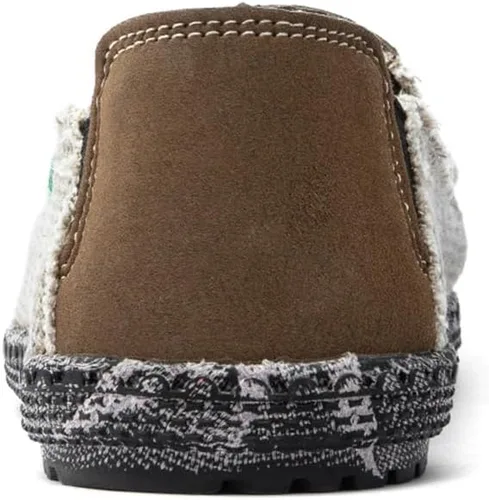 Vista 4 de Zapatos de lona sin cordones, antideslizantes, informales, planos, para exteriores, mocasines casuales para hombre de JAMONWU
