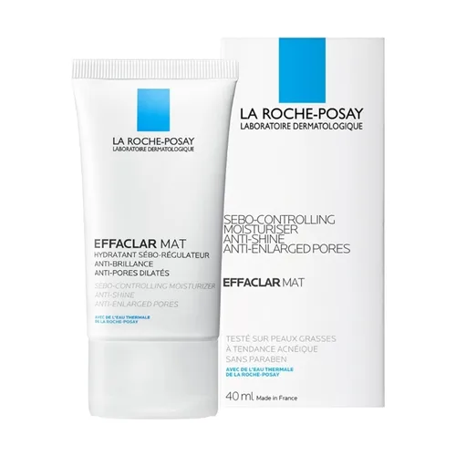 Vista 11 de La Roche-Posay Effaclar Mat, hidratante diario para pieles grasas, reduce visiblemente el aspecto de los poros, hidratante matificante sin aceite