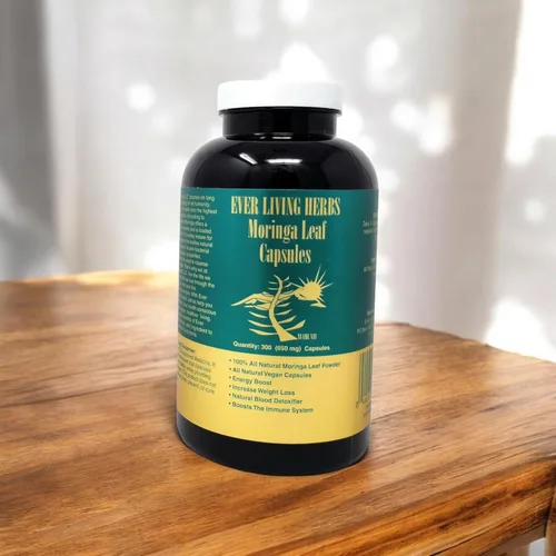 Vista 5 de Hoja de Moringa 300 Cápsulas