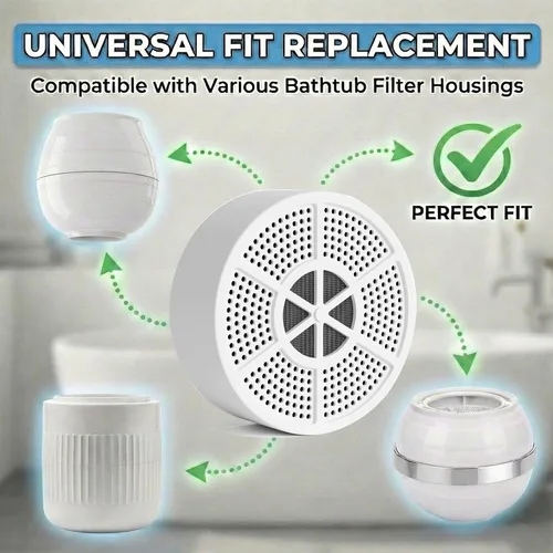 Vista 2 de Cartucho de filtro de agua para bañera, repuesto de filtro de bañera, filtro para bañera y grifo de baño