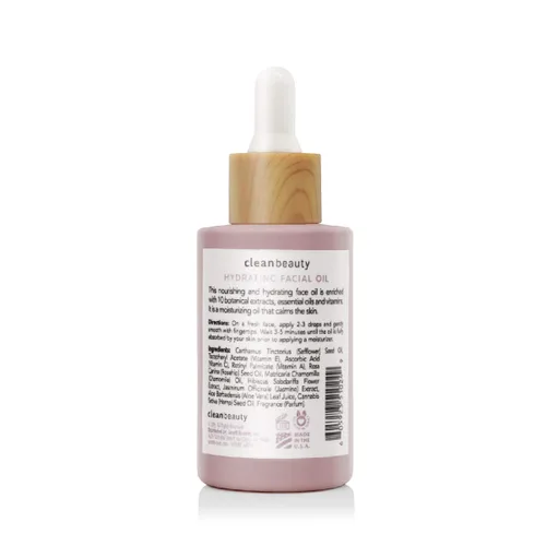 Vista 2 de Clean Beauty Aceite facial hidratante de pétalos de rosa mosqueta con aceite de rosa mosqueta y vitamina E, reduce las líneas finas y las manchas