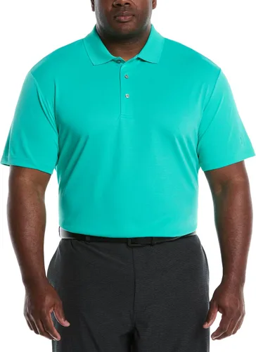 Vista 29 de PGA Tour Men's Airflux Solid Mesh Short Sleeve Classic Golf Polo Shirt Asfalto
