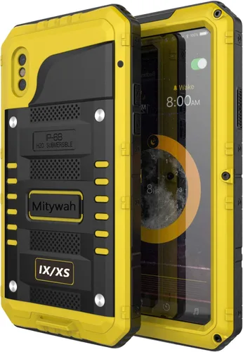 Vista 17 de Mitywah Funda impermeable para iPhone 7/iPhone 8 / iPhone SE 2020, funda de metal resistente de grado militar, protección de cuerpo completo