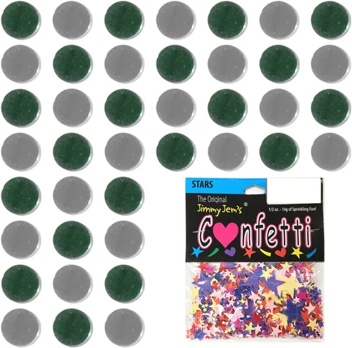 Vista 207 de Confetti Circle 1/4" Negro, Azul Marino Combo - 2 bolsas de media onza (1 oz) (8550/9971)