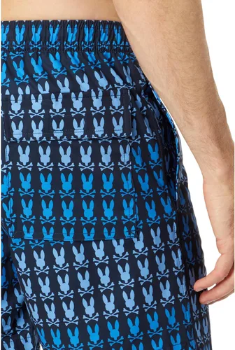 Vista 3 de Psycho Bunny Barker All Over Print Swim Trunks Navy XL
