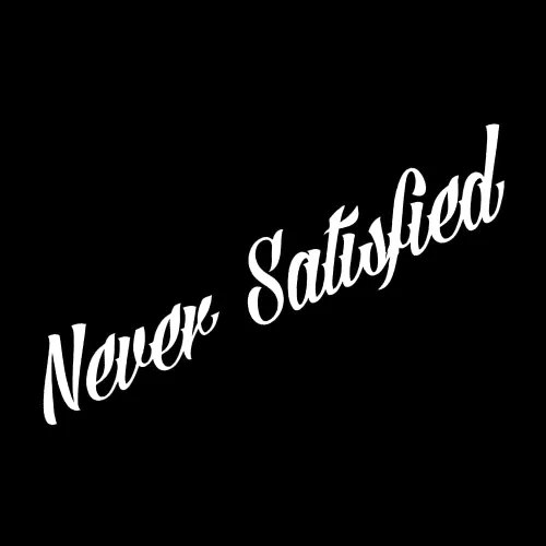 Vista 3 de Calcomanía para parabrisas con texto en inglés "Never Satisfied para parabrisas" para coche, camiones