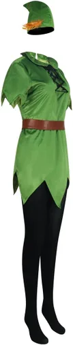 Vista 2 de LILLIWEEN Peter Pan Costume Elf Outfit Halloween Cosplay Suit for Men Women