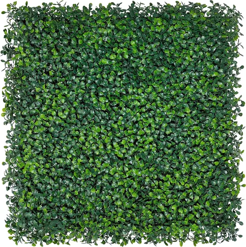 Vista 13 de ODTORY Paneles de césped artificial para pared: 10 x10 pulgadas (8 unidades) Paneles de boj para decoración de paredes verdes en interiores