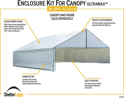 Vista 4 de ShelterLogic Kit de accesorios para toldo Ultra Max