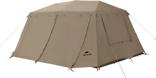 Vista 13 de Naturehike Village Tienda de Campaña Instantánea, Tienda de Campaña para 4 Personas y 8 Personas con Toldo Completo, Tiendas de Campaña Impermeables