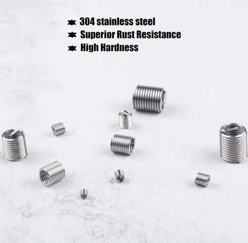 Vista 3 de Kit de reparación de rosca métrica helicoidal de acero inoxidable 304 – Kit surtido de 200 piezas – Insertos de manguito de tornillo de alambre M3