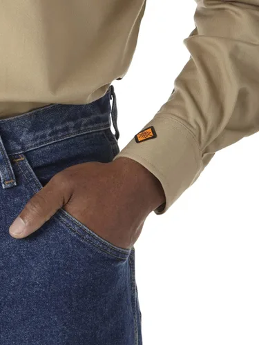Vista 3 de Wrangler Riggs Workwear FR - Camisa de trabajo de dos bolsillos resistente al fuego para hombre