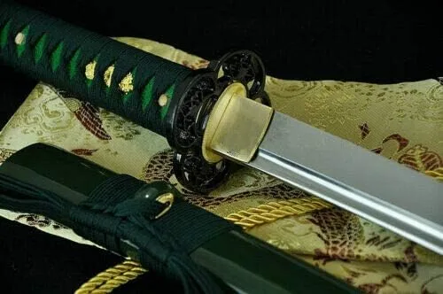 Vista 3 de Espada samurái japonesa de 41 pulgadas, hoja de espiga completa, muy afilada