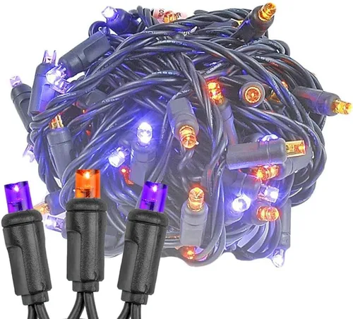 Vista 7 de Novelty Lights Cadena de Navidad para exteriores con 50 luces LED True Twinkle Red de 25 pies, luces LED 100% parpadeantes de 0.197 in en cable Verde