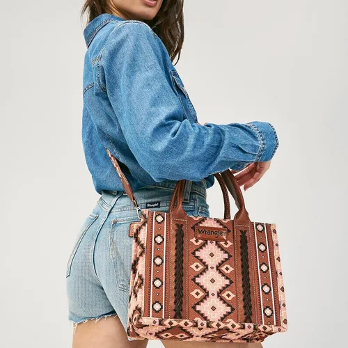 Vista 2 de Wrangler Aztec Tote Bag for Women Boho Shoulder Purses and Handbags