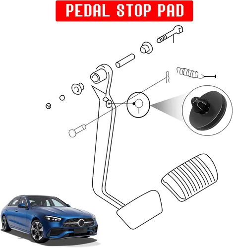 Vista 4 de 4 almohadillas de freno para pedal de interruptor de freno, tapón de pedal de embrague de automóvil, tapón de interruptor de luz de freno de goma