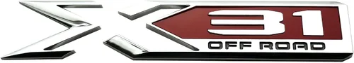 Vista 2 de 2 paquetes de emblemas X31 para todo terreno 84682662 Placa de identificación del costado trasero del cuerpo, letra de reemplazo para GMC Sierra