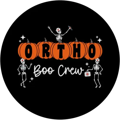 Vista 3 de Ortho Orthopedic Halloween Boo Crew Skeleton Ortho Nurse PopSockets Standard PopGrip