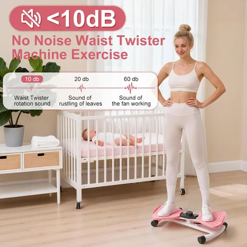 Vista 3 de Máquina para hacer ejercicio de cintura, máquina de abdominales ajustable, herramienta de fitness, sin ruido, para mujeres y hombres