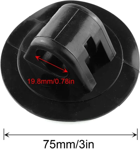 Vista 4 de 4 unids 2.953 in goma barco motor fijación hebilla inflable barco kayak motor fijo hebilla de montaje del motor de hélice asiento fuera de borda