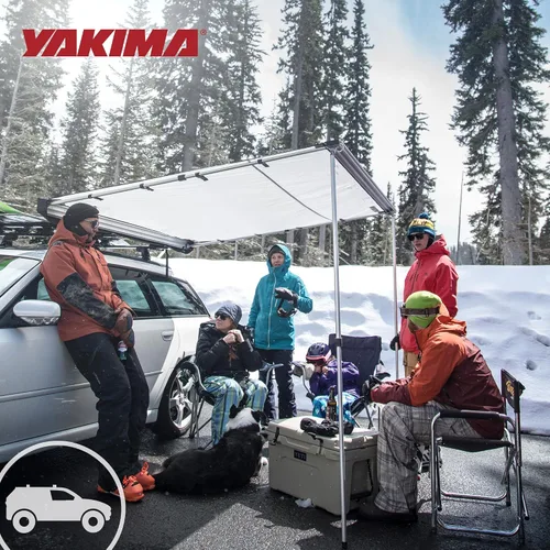Vista 8 de Yakima Toldo ligero de 4.5 pies montado en el techo con bloqueo SKS incluido, fácil de montar y sistema de fijación súper simple, OverNOut, pequeño