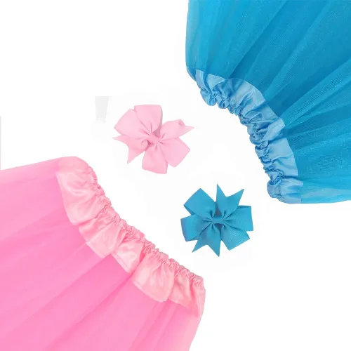 Vista 2 de 6 piezas de tutús para niñas, falda de tul de ballet de princesa (2-8T)