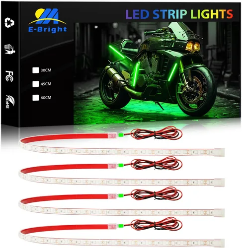 Vista 10 de YM E-Bright Tiras de luces LED azules para automóviles, 30CM luces impermeables de bajo resplandor para automóvil, motocicletas, carrito de golf