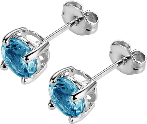 Vista 26 de Amazon Essentials Aretes redondos de plata de ley con piedra natal (anteriormente colección Amazon)