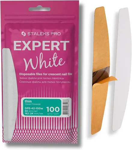 Vista 41 de STALEKS PRO Expert 40 PapmAm Mix - Lima de uñas desechable sobre base de madera (grano 180/240, 3 piezas) - Lima de uñas de doble cara lista