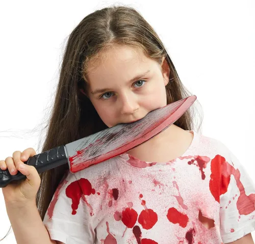Vista 6 de Spooktacular Creations Cuchillo de plástico falso para Halloween, juguete de cuchillo falso, accesorio de arma de cuchillo para accesorios