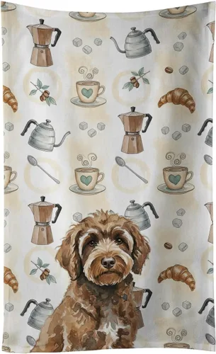 Vista 194 de Caroline's Treasures Afghan Hound - Toalla de cocina para barra de café, terciopelo frontal y lazo de algodón, lavable a máquina Sabueso afgano