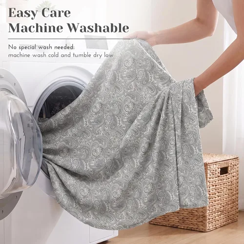 Vista 8 de Comfort Spaces Juego de sábanas 100% algodón transpirable, ligero, suave con bolsillo elástico de 14 pulgadas que se adapta a colchones de hasta 16