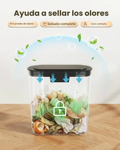 Vista 5 de TIPGO - Bote de basura automático de 5 galones con tapa, negro, sin contacto Motion Sensor, Slim Smart Garbage Bin, Plastic Wastebasket, Battery