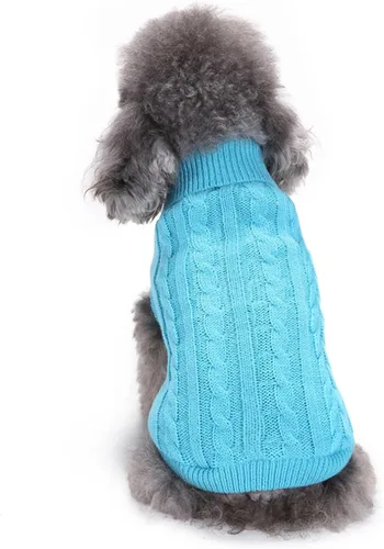 Vista 14 de CHBORCHICEN Suéteres de punto para perros pequeños, sudadera cálida para mascotas gatos, ropa de invierno, suéter de gatito y cachorro