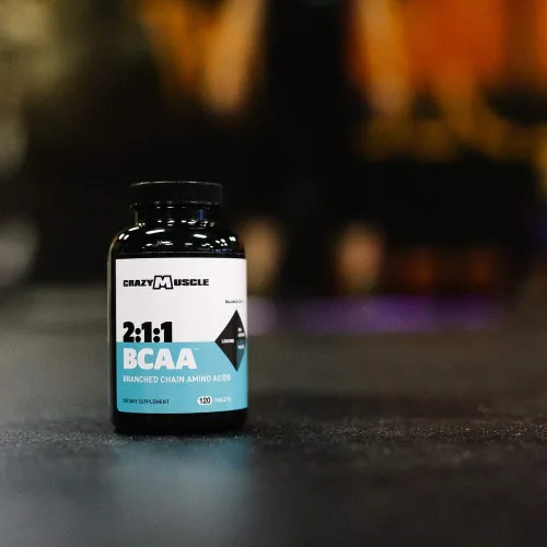 Vista 7 de Crazy Muscle Pastillas BCAA con la proporción perfecta 2:1:1 de aminoácidos de cadena ramificada suplemento – 1000 mg de BCAA por píldora