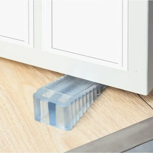 Vista 6 de Tope de puerta de goma resistente autoajustable para puerta de pie grande, diseño de múltiples superficies, funciona en todos los tipos de pisos