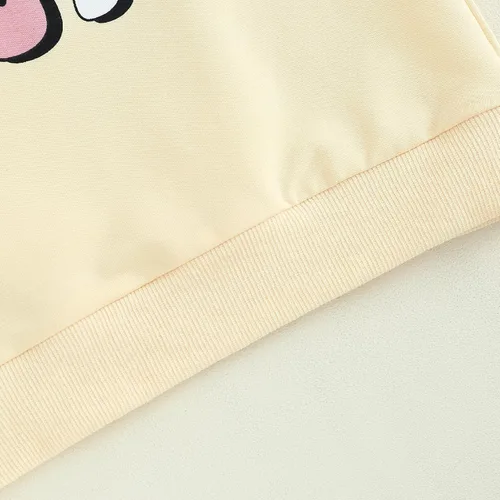 Vista 6 de Traje de Navidad para bebé, niña, sudadera rosa de manga larga con cuello redondo, sudadera de Navidad de Papá Noel, ropa de invierno