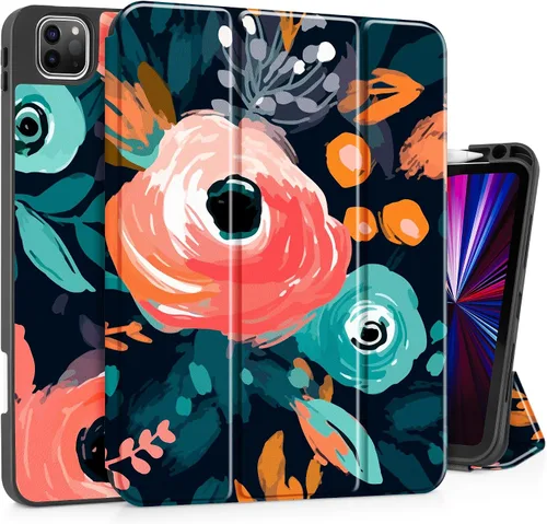 Vista 10 de May Chen Funda para iPad Pro de 11 pulgadas (4ª, 3ª, 2ª y 1ª generación) 2022 2021 2020 2018, soporte triple + soporte para lápiz + encendido