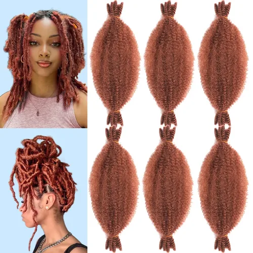 Vista 25 de Cabello para trenzar de 10 pulgadas para locs suaves sintéticos, trenzas de ganchillo Passion Spring Cuban Twist Hair Butterfly Loc Marley Twist