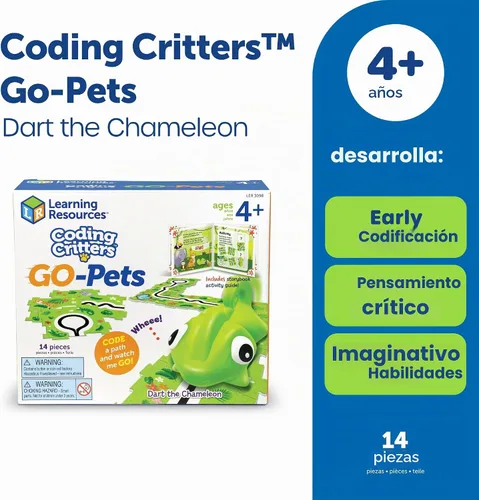 Vista 6 de Learning Resources Coding Critters Go Pets Dart The Chameleon Coding