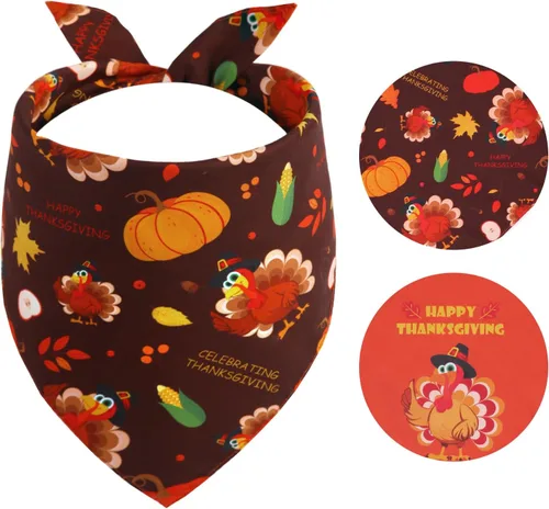 Vista 6 de Pañuelo de Halloween para perro - 1 paquete, bufanda reversible triangular premium duradera para perro, babero ajustable para cachorro para niña