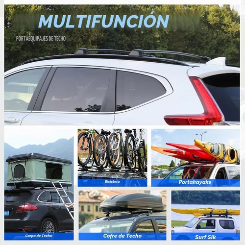 Vista 4 de Portaequipajes para techo 2017-2022 para Honda CRV CR-V (negro)