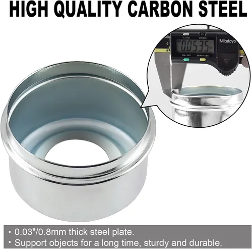 Vista 5 de Tapa antipolvo para rodamiento de remolque de 1.9 pulgadas con 8 tapones de goma - Cubiertas de grasa resistentes para la mayoría de ejes de 2.0 in