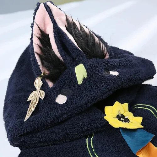 Vista 3 de Tomioka GenshinImpact - Manta con capucha para cosplay de anime, chal para siesta