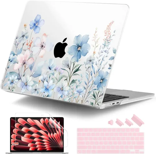 Vista 21 de DONGKE Funda compatible con M5 MacBook Air de 15 pulgadas 2026 2025-2023 A3448 A3241 A3114 A2941 M4 M3 M2 Pantalla de retina líquida Touch ID