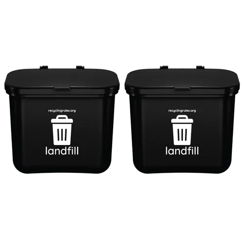 Vista 12 de Pequeño contenedor de compost verde para colgar en el contenedor de basura de cocina